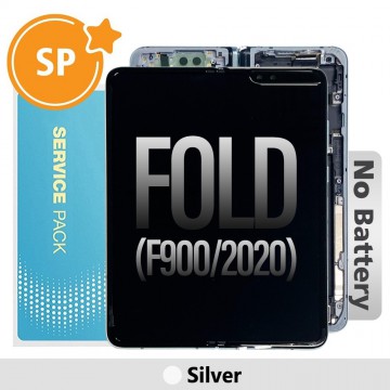Samsung Galaxy Fold F900F LCD Screen Replacement with Frame Without Battery GH82-20132A (Service Pack)-Silver (Blackout issue fix: https://youtu.be/CEnwc6FKJLk)