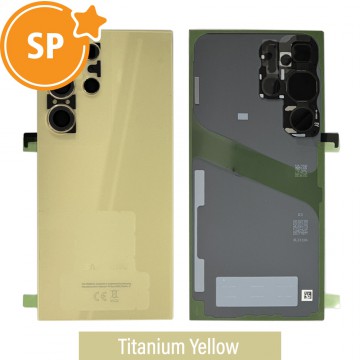 Rear Cover Glass For Samsung Galaxy S24 Ultra S928B GH82-33363C (Service Pack)-Yellow