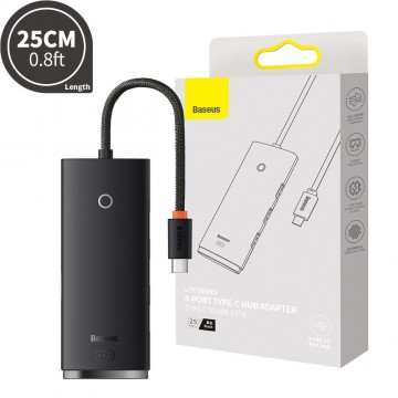 Baseus Lite Series 4-Port Type-C HUB Adapter (Type-C to USB 3.0*4) 25cm
