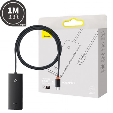 Baseus Lite Series 4-Port Type-C HUB Adapter 1m  (Type-C to USB 3.0*4 )